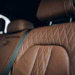 Luxury car rear comfort leather seats row