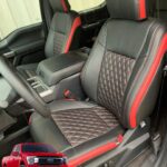 black and red captains chairs
