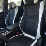 black with white accent captain chairs