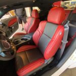 red and black captain chairs
